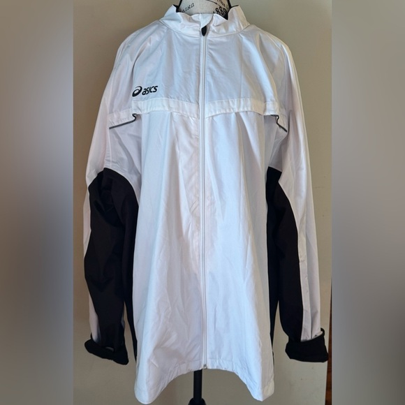 Vintage Y2K ASICS Black White Windbreaker Men’s XXXL Jacket Athletic Golf 3XL - Picture 1 of 8